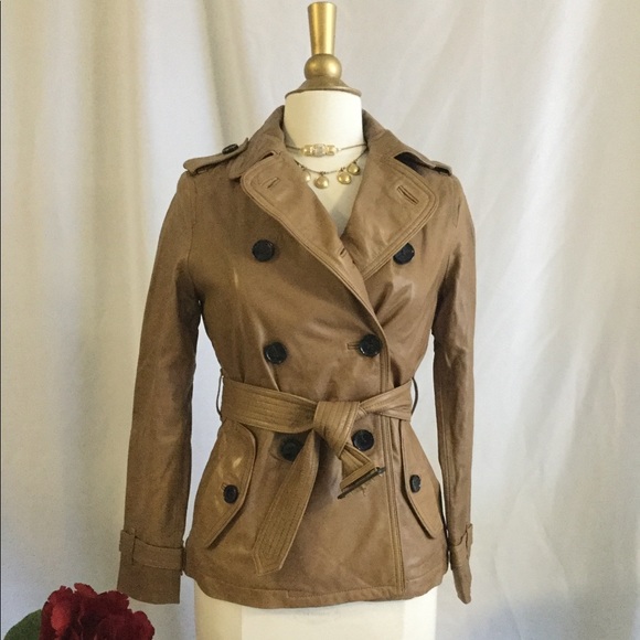 COACH ALEXIS Leather Short Trench Coat 86434 Dylan - Picture 2 of 8